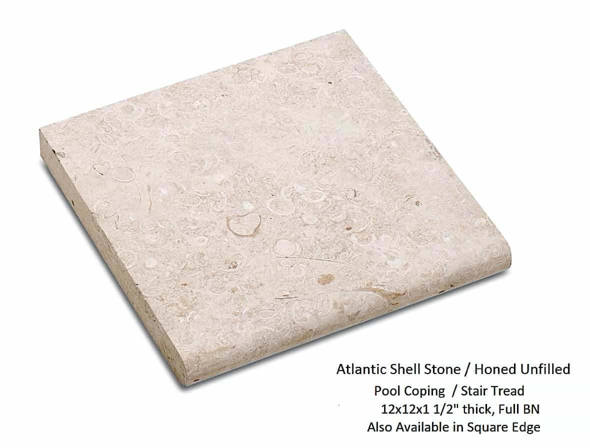 Atlantic Shell Stone, Pool Coping, Stair Tread