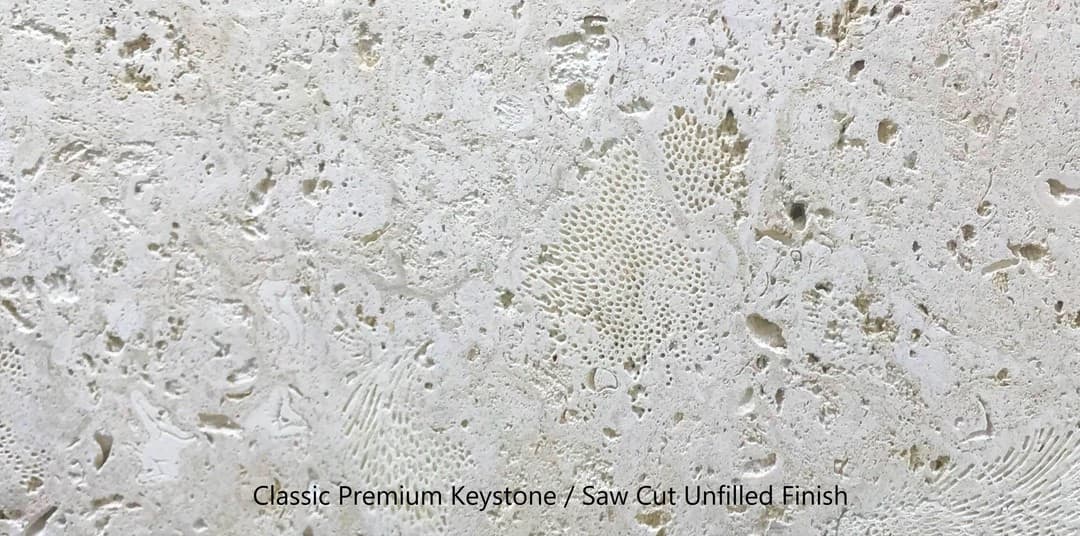 Classic Premium Keystone, Saw Cut Unfilled Finish