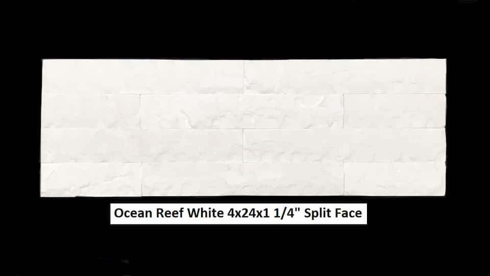 Ocean Reef White 4x24x1.25 Split Face