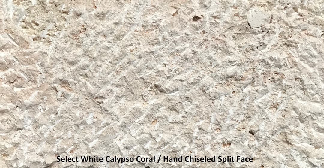 Select White Calypso Coral Hand Chiseled Split Face